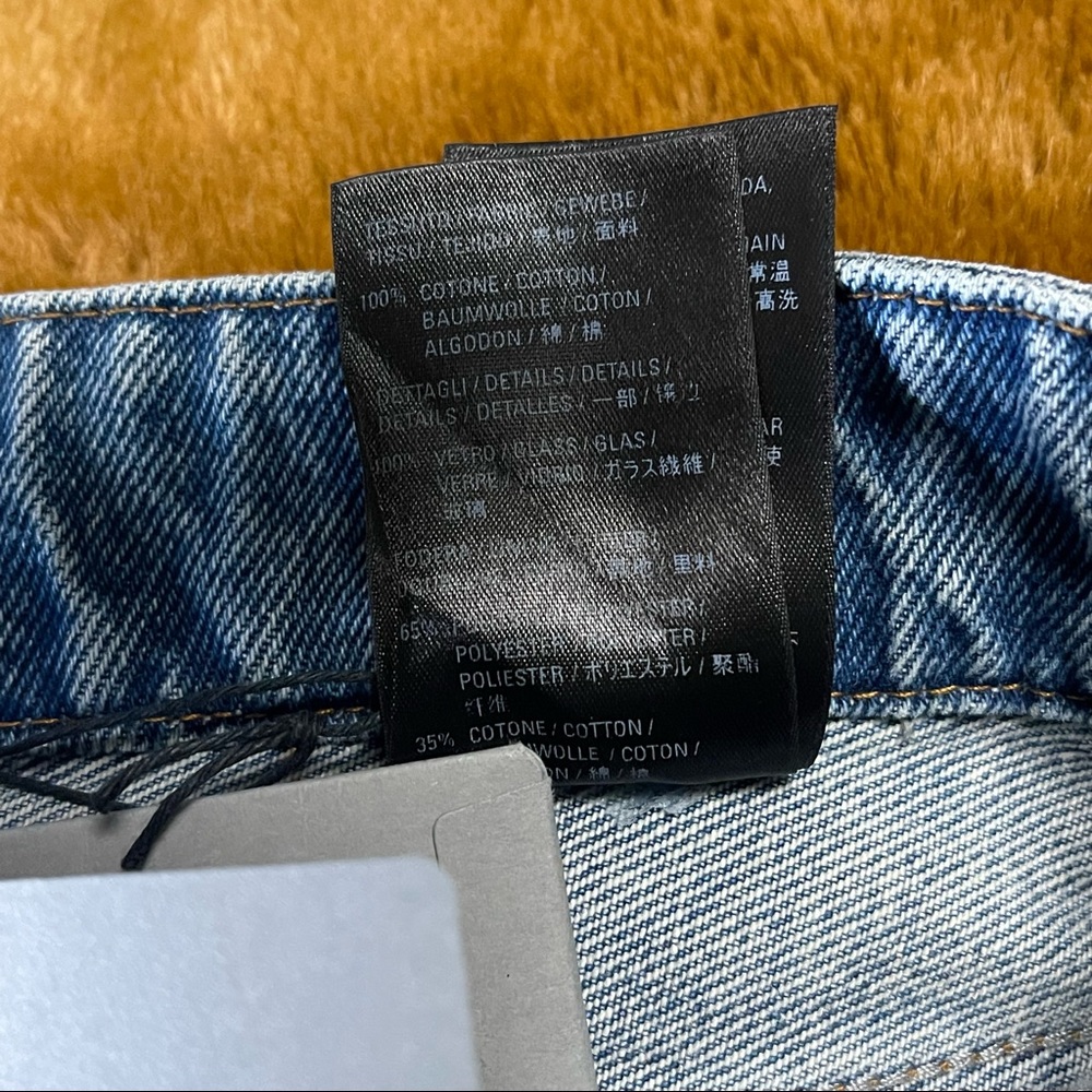 Balenciaga Crystal Eiffel Tower V-neck Denim Jeans in Blue - Picture 17 of 17